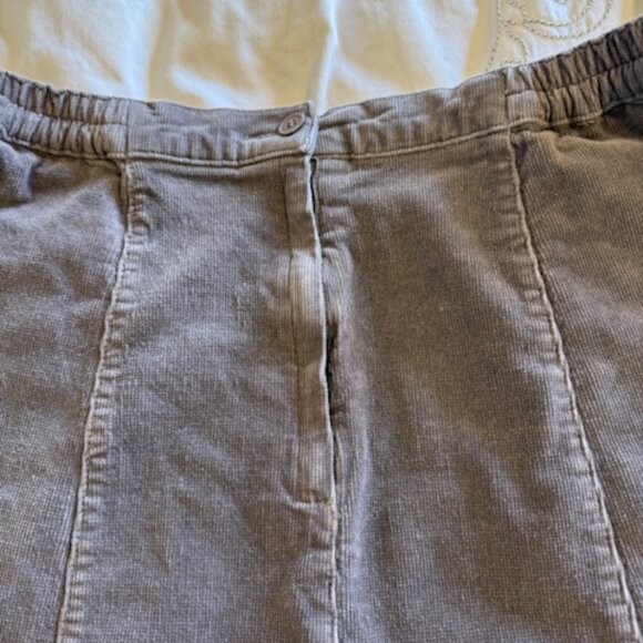 Vintage Gray Corduroy Long Maxi Skirt Womens Size 8 Boho Y2K Prairie Hippie - Picture 8 of 10